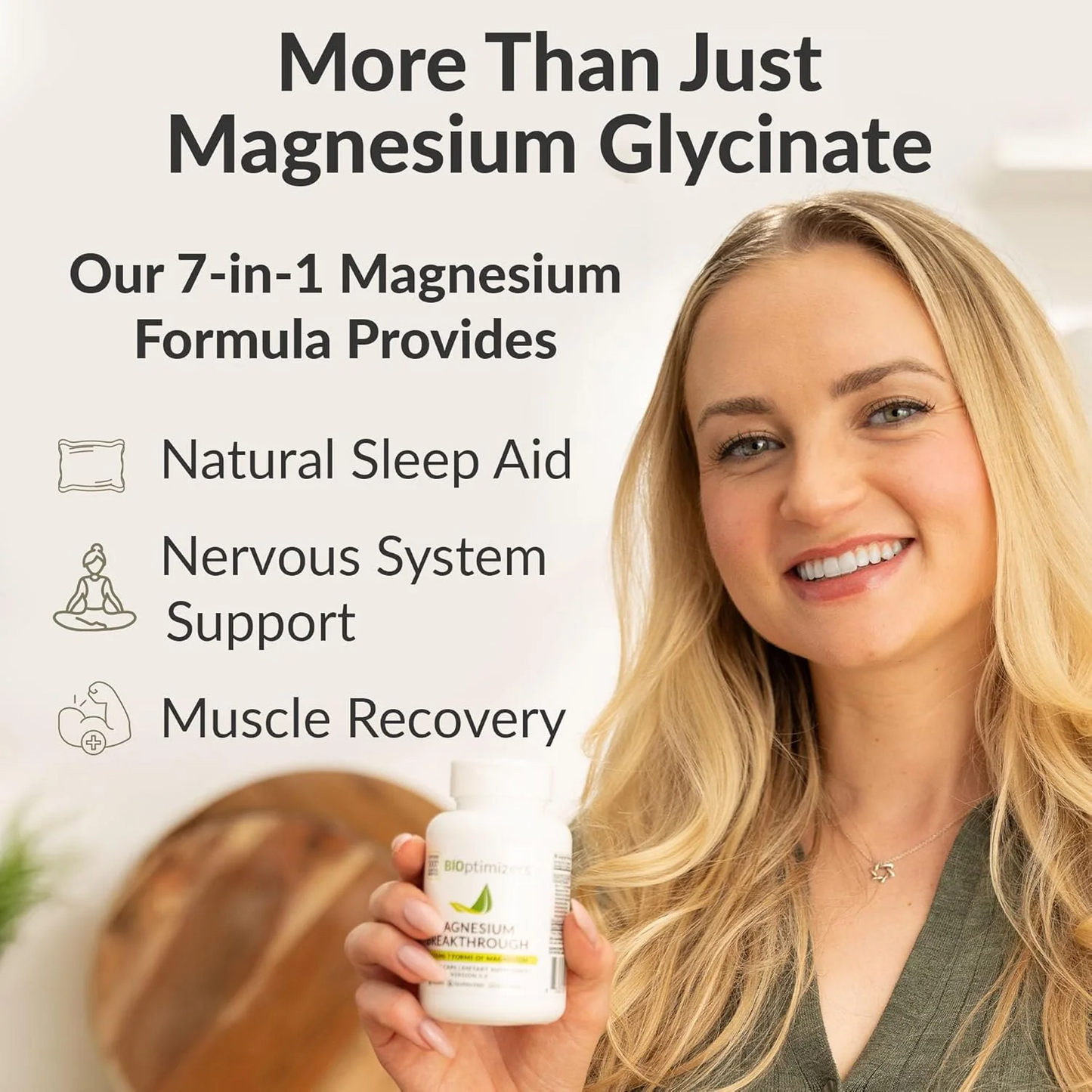BIOptimizers Magnesium Breakthrough Supplement 4.0 - 7-in-1 Magnesium Complex for Calm, Sleep & Energy